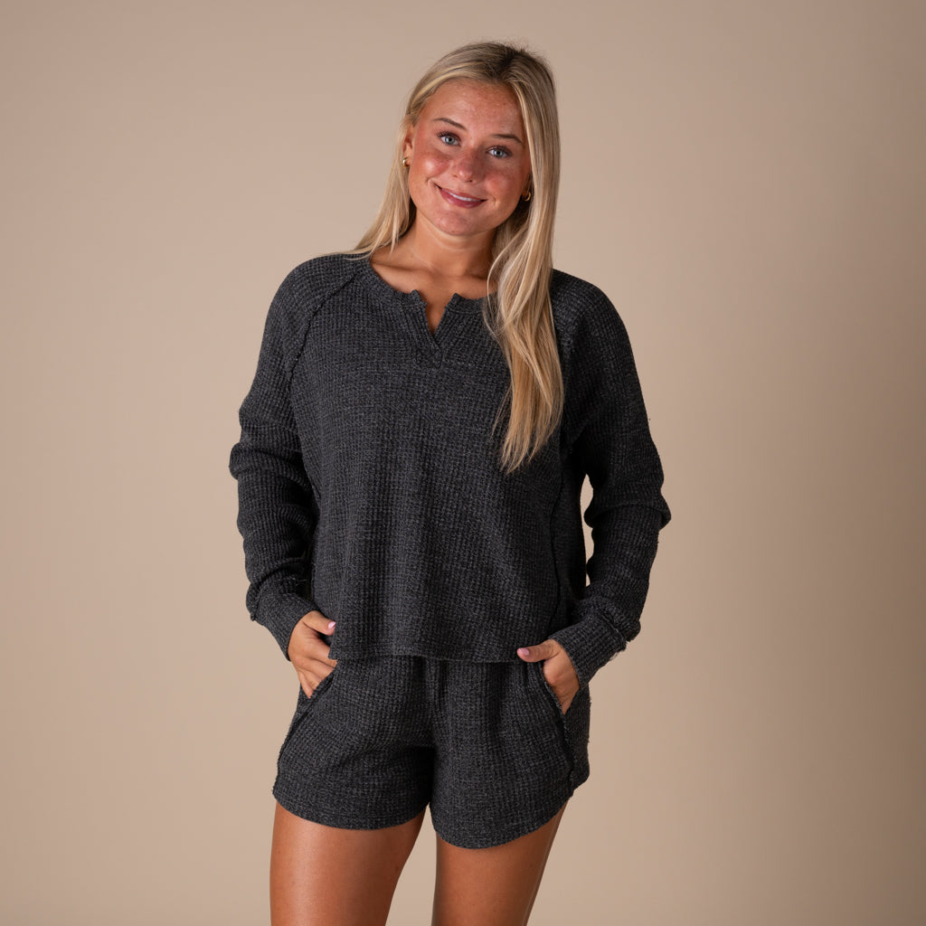 Women's Waffle Lounge Set