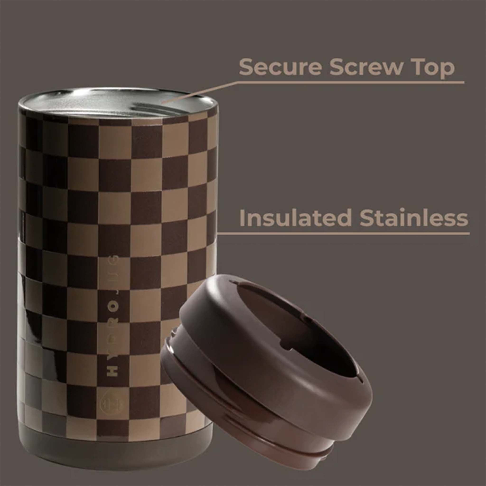 Autumn Checker Slim Can Cooler