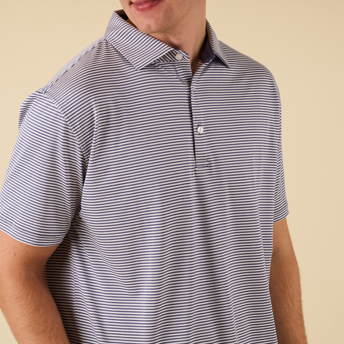 Indigo Striped Polo