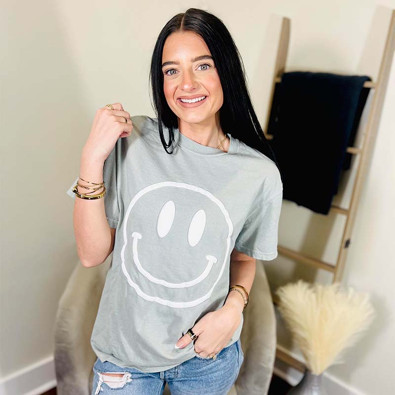 Smile Puff Short Sleeve T-Shirt in Bay