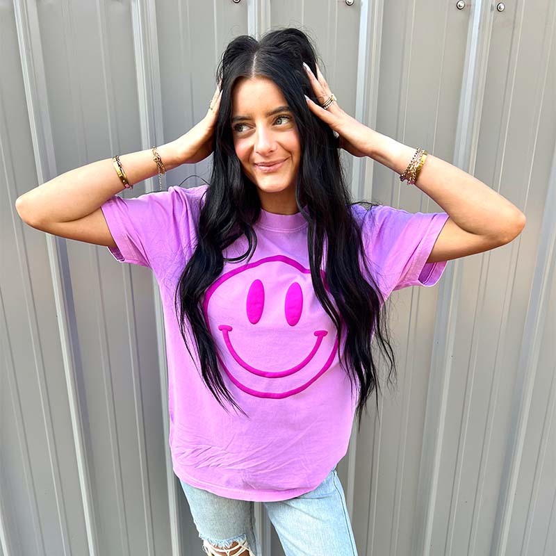 Smile Puff Orchid Short Sleeve T-Shirt
