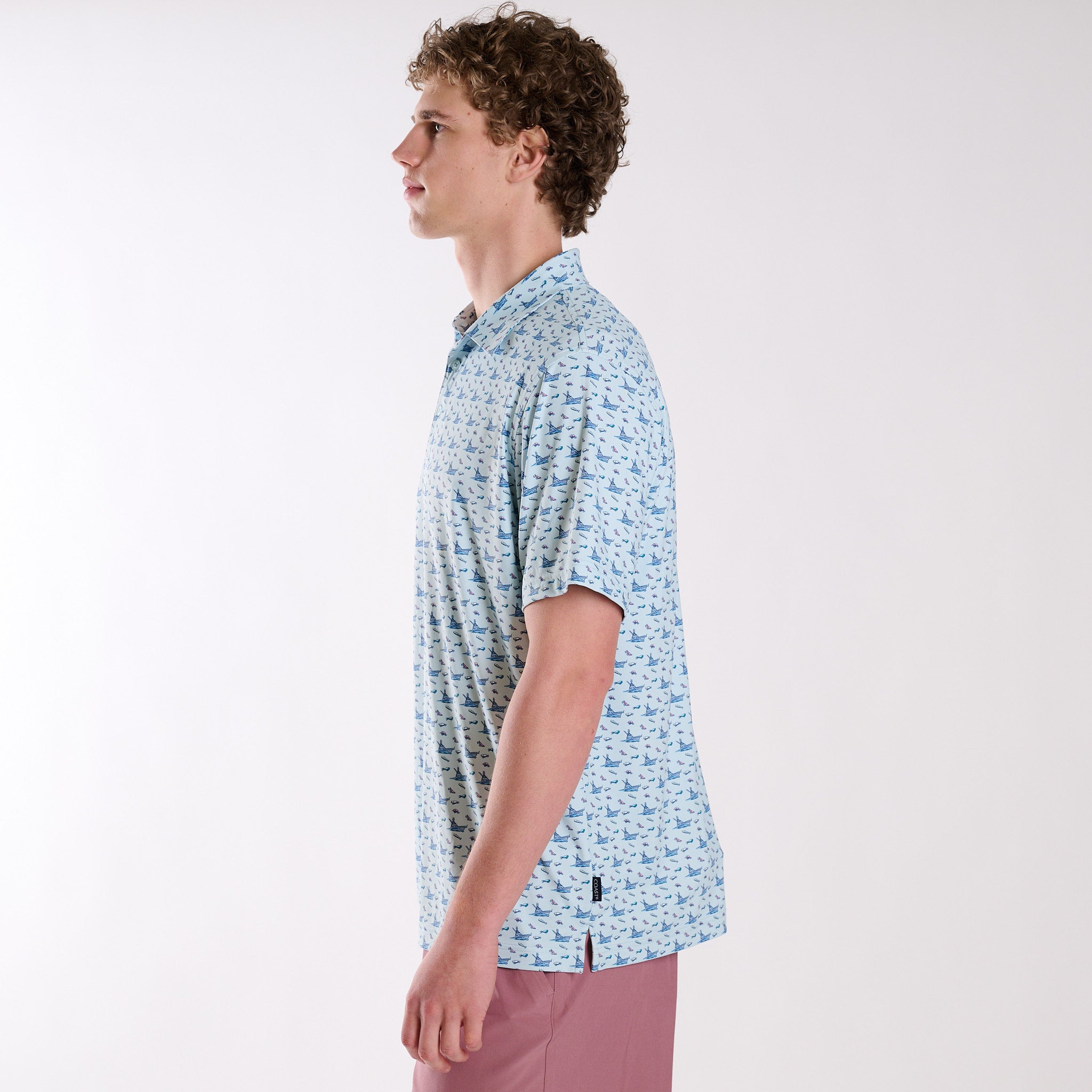 Boats and Lures Printed Polo