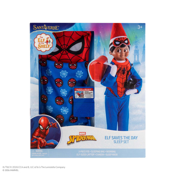 Polar Props® Marvel Spider-Man Elf Saves the Day Super Hero Sleep Set