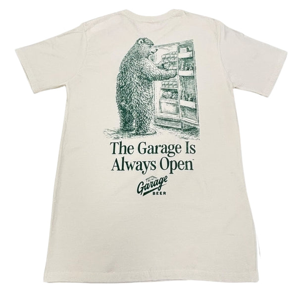 Garage Beer Garage Always Open Short Sleeve T-Shirt