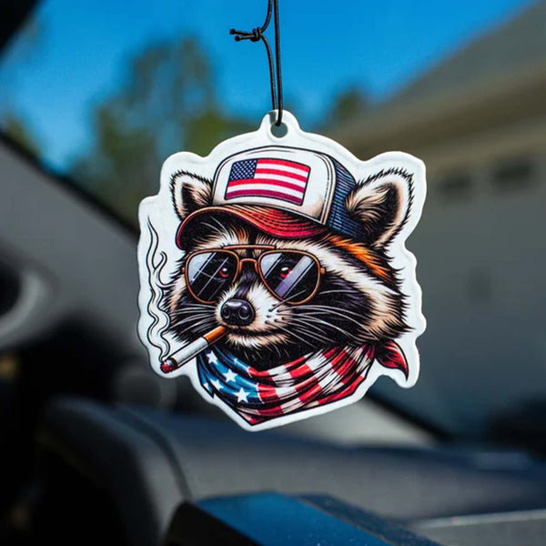 Patriotic Trash Panda Car Air Freshener