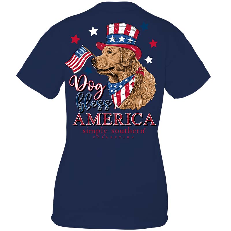 Dog Bless America Short Sleeve T-Shirt