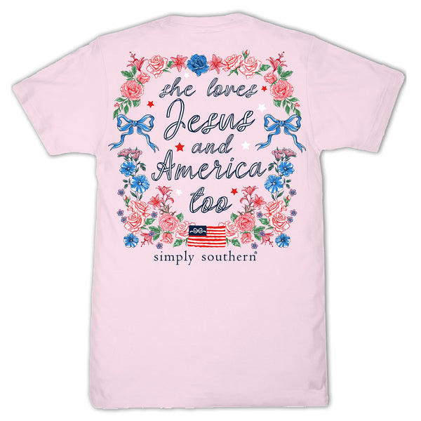 Jesus and America Short Sleeve T-Shirt