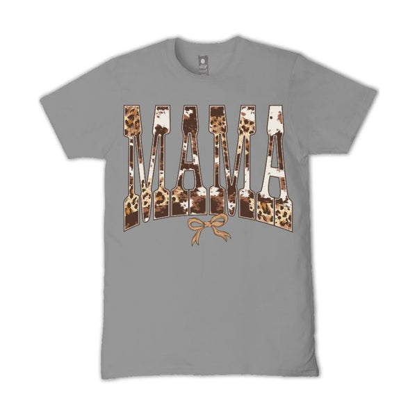 Mama Cow Print Short Sleeve T-Shirt