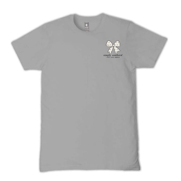 Gray t-shirt with a logo and text on a white background