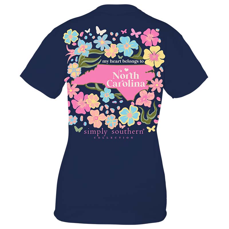 North Carolina Flowers Short Sleeve T-Shirt