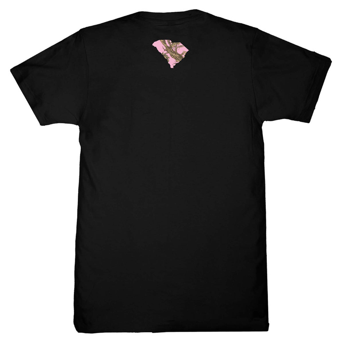 simply southern South Carolina Camo Fill Short Sleeve T-Shirt in black with pink camo design