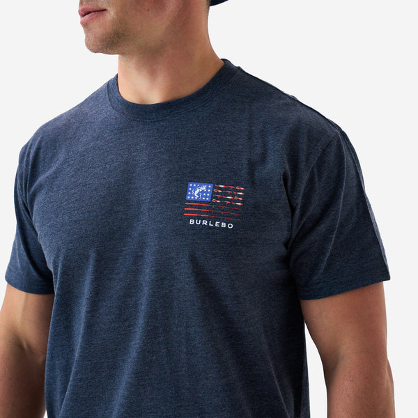 Fishing Gear American Flag Short Sleeve T-Shirt