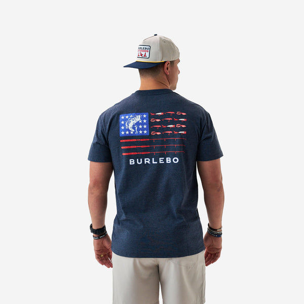 Fishing Gear American Flag Short Sleeve T-Shirt