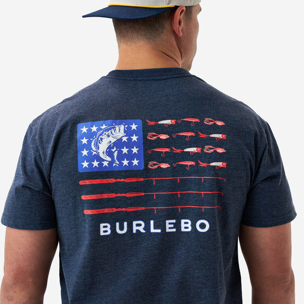 Fishing Gear American Flag Short Sleeve T-Shirt