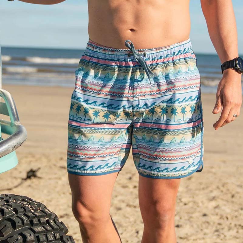 7 Inch Swim Shorts in Palms and Fins