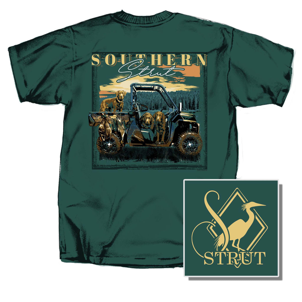 Southern Strut ATV Labs Short Sleeve T-Shirt in Emerald green