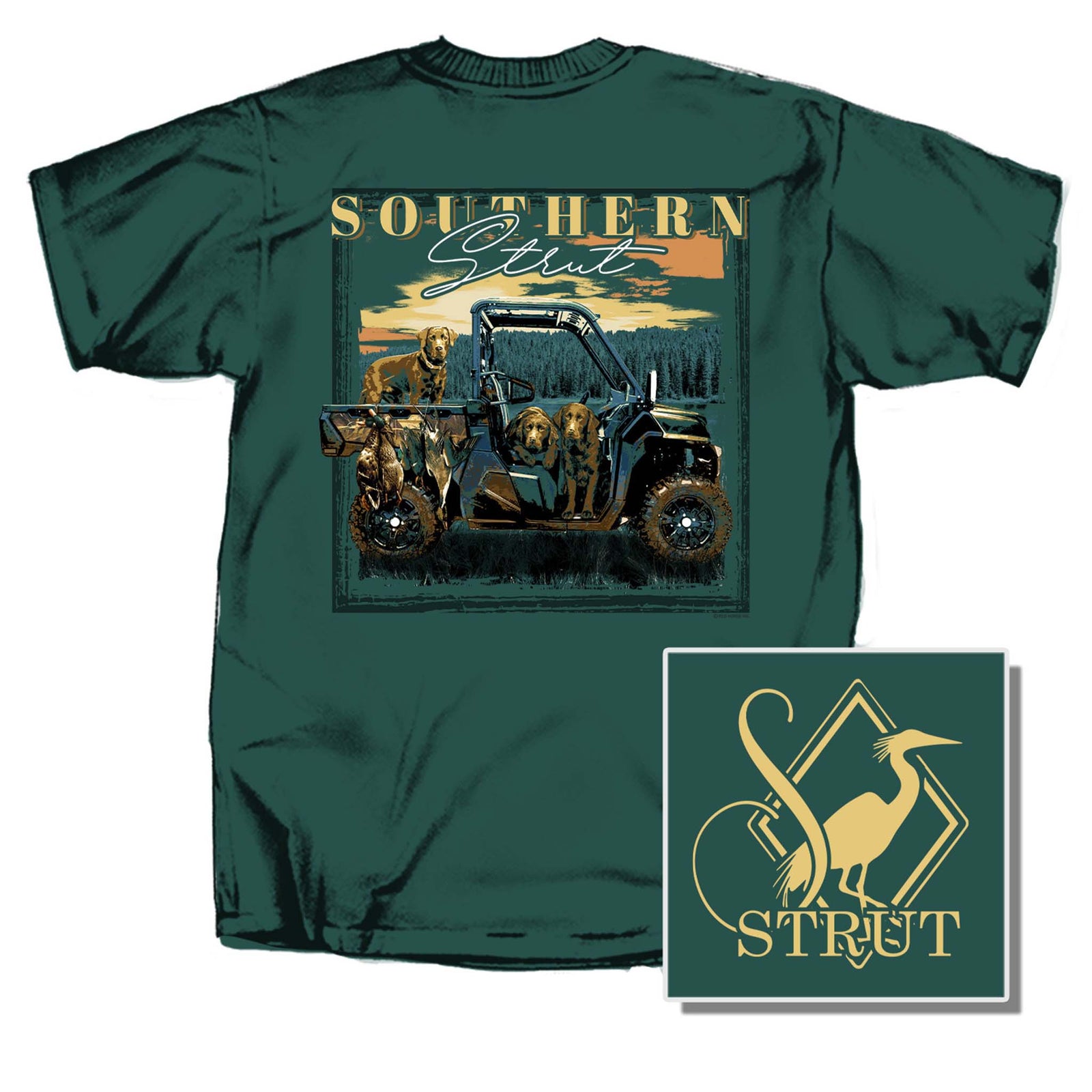 Southern Strut ATV Labs Short Sleeve T-Shirt in Emerald green