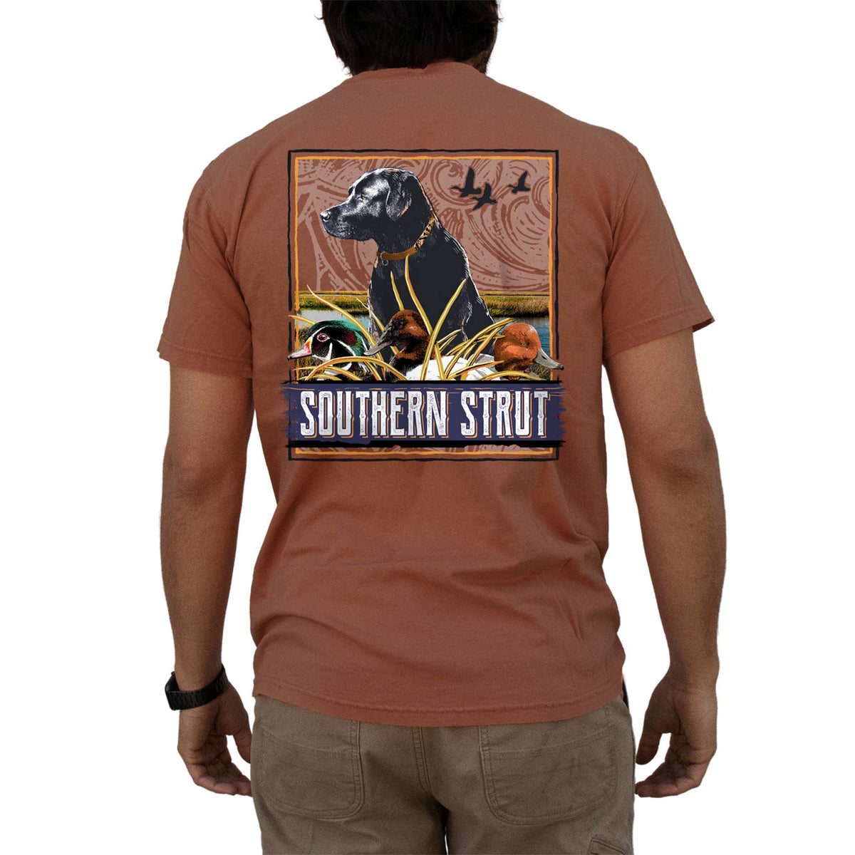 Southern Strut Lab Decoys Short Sleeve T-Shirt in Terracotta