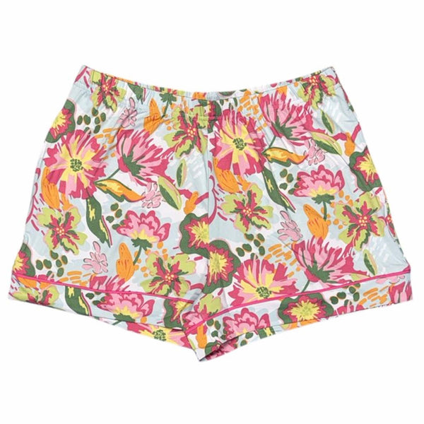 Pink Bouquet Pajama Shorts