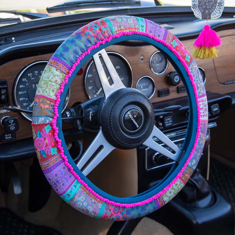 Multi Patchwork Steering Wheel Cover