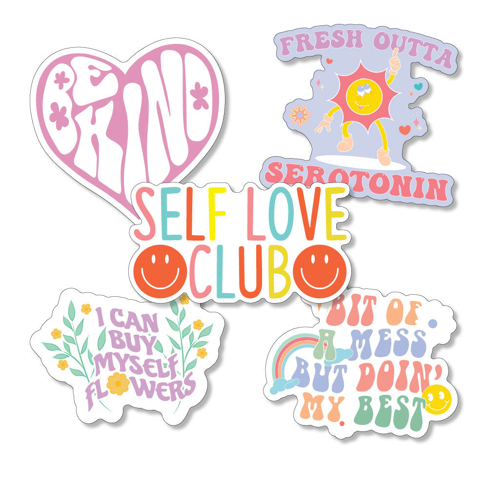 3 inch Self Love Sticker 5 Pack