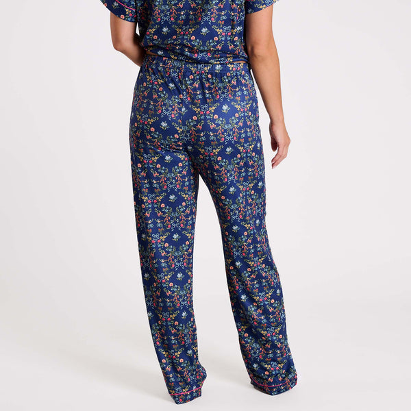 Navy Floral Pajama Set