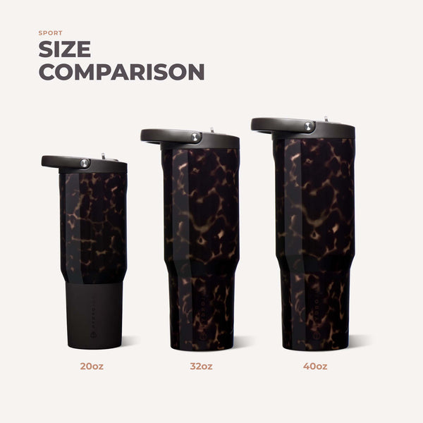 Sport 20oz Water Bottle in Mocha Tortoise