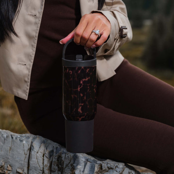 Sport 20oz Water Bottle in Mocha Tortoise