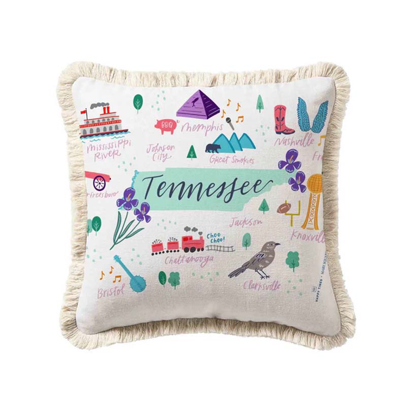 Tennessee Icons Square Pillow