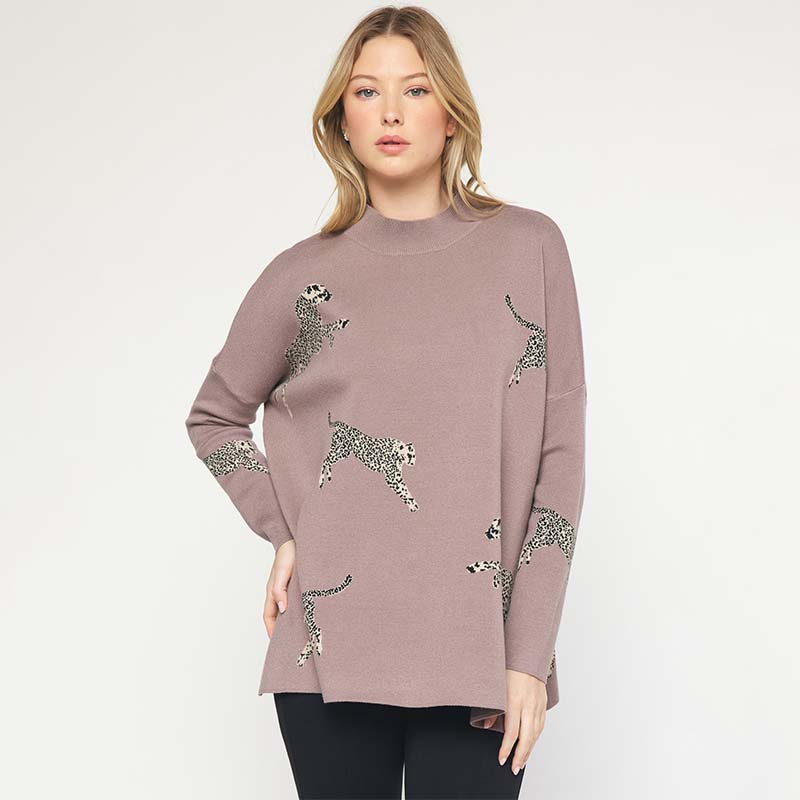 Cheetah Boxy Sweater