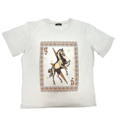 Zutter Queen of Hearts Horse Graphic Short Sleeve T-Shirt