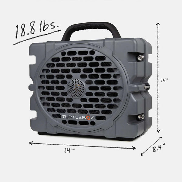 Turtlebox Grande Portable Speaker in Gray