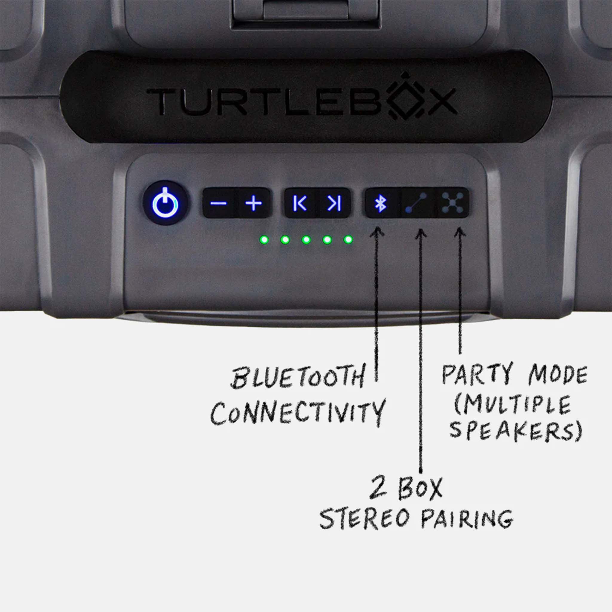 Turtlebox Grande Portable Speaker in Gray | Palmetto Moon