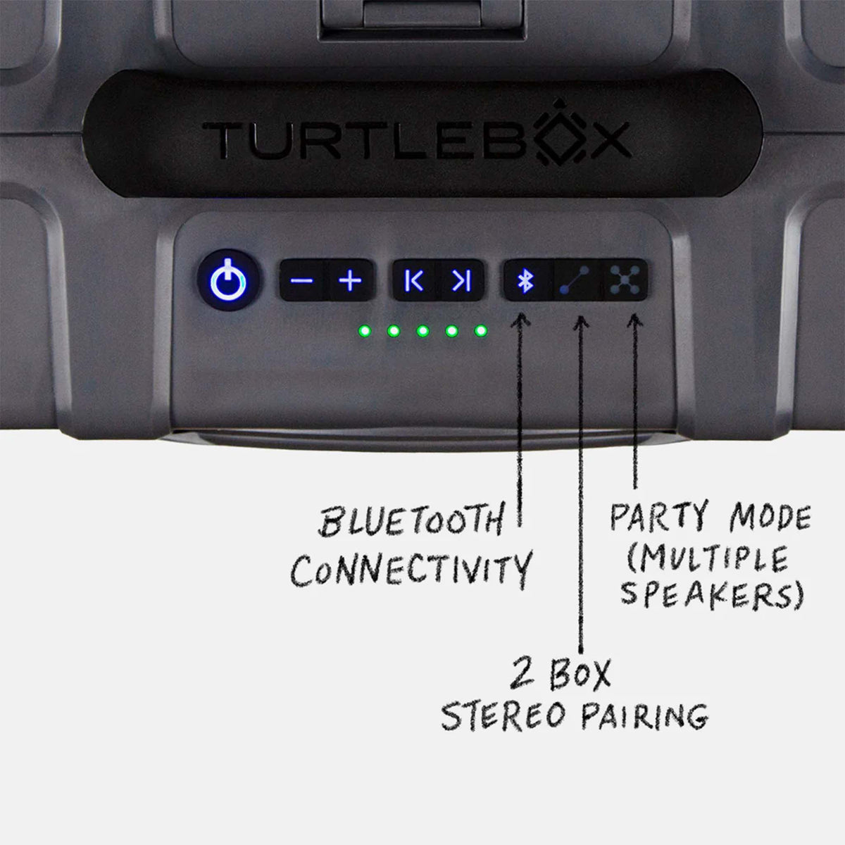 Turtlebox Grande Portable Speaker in Gray