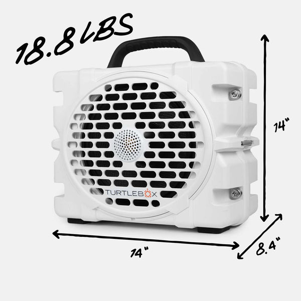 Turtlebox Grande Portable Speaker in White