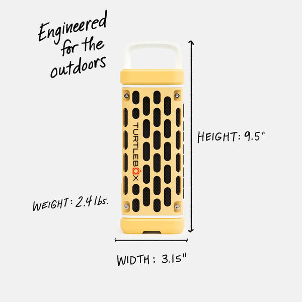 TurtleBox Ranger Portable Speaker in Fighting Lady Yellow