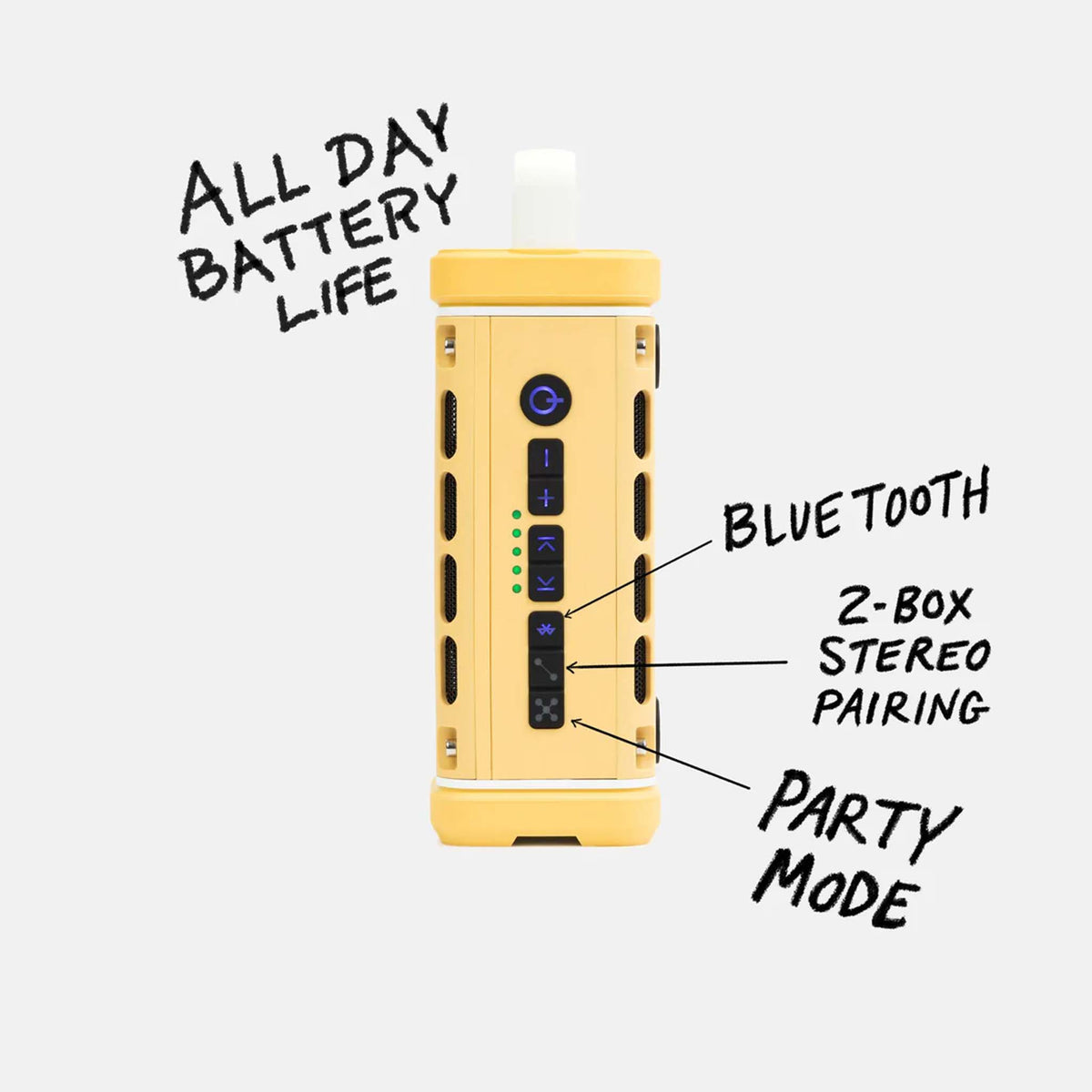 TurtleBox Ranger Portable Speaker in Fighting Lady Yellow