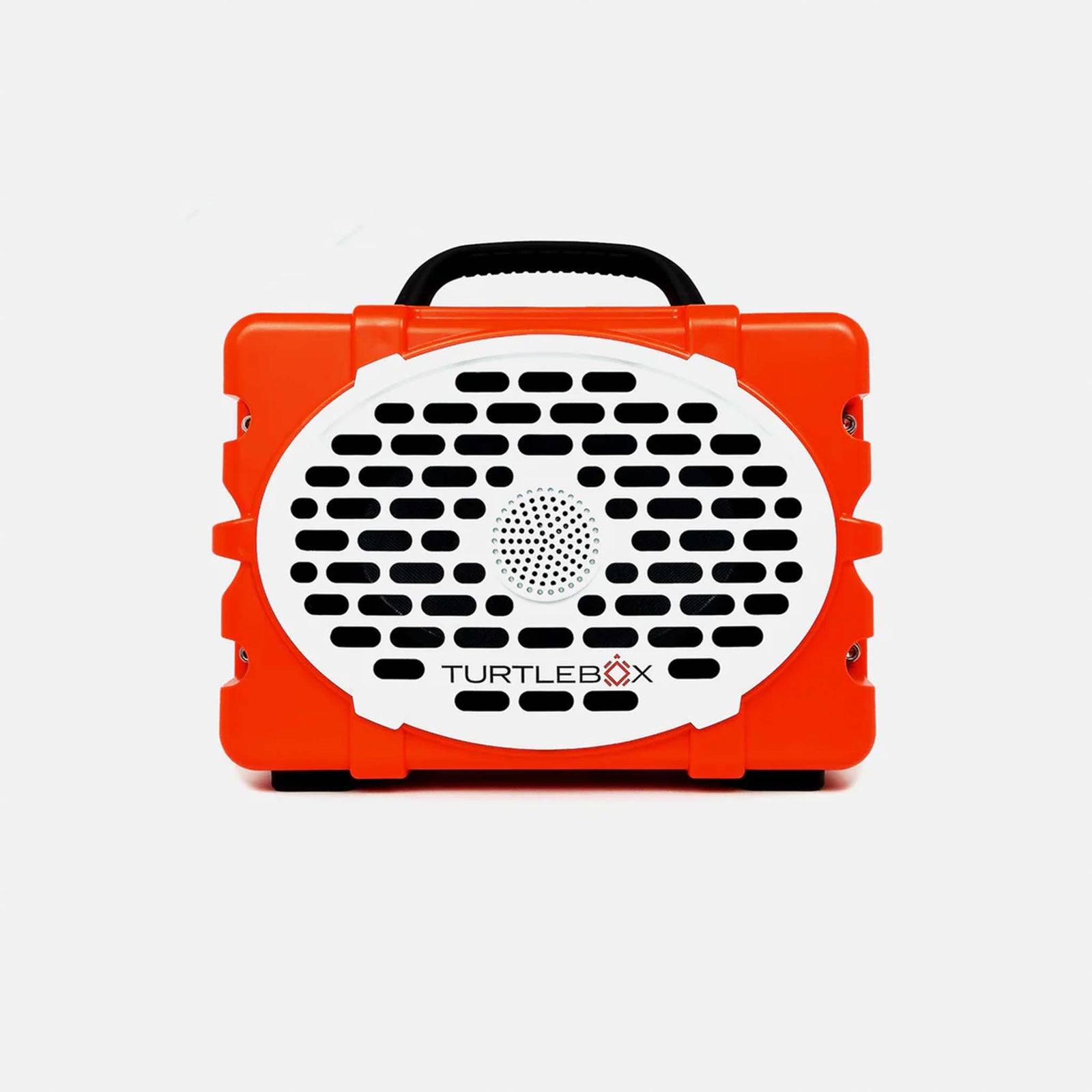 Front view of orange Generation 3 Turtlebox speaker.
