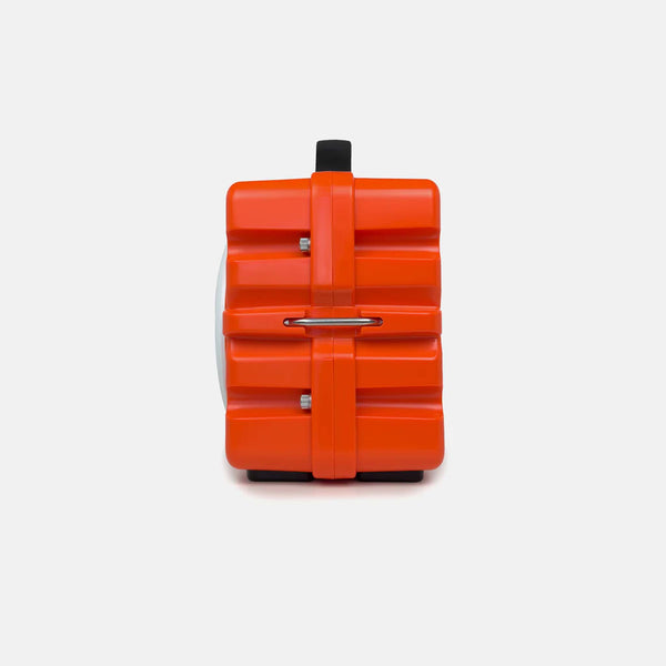 Full side view of orange generation 3 turtlebox speaker.