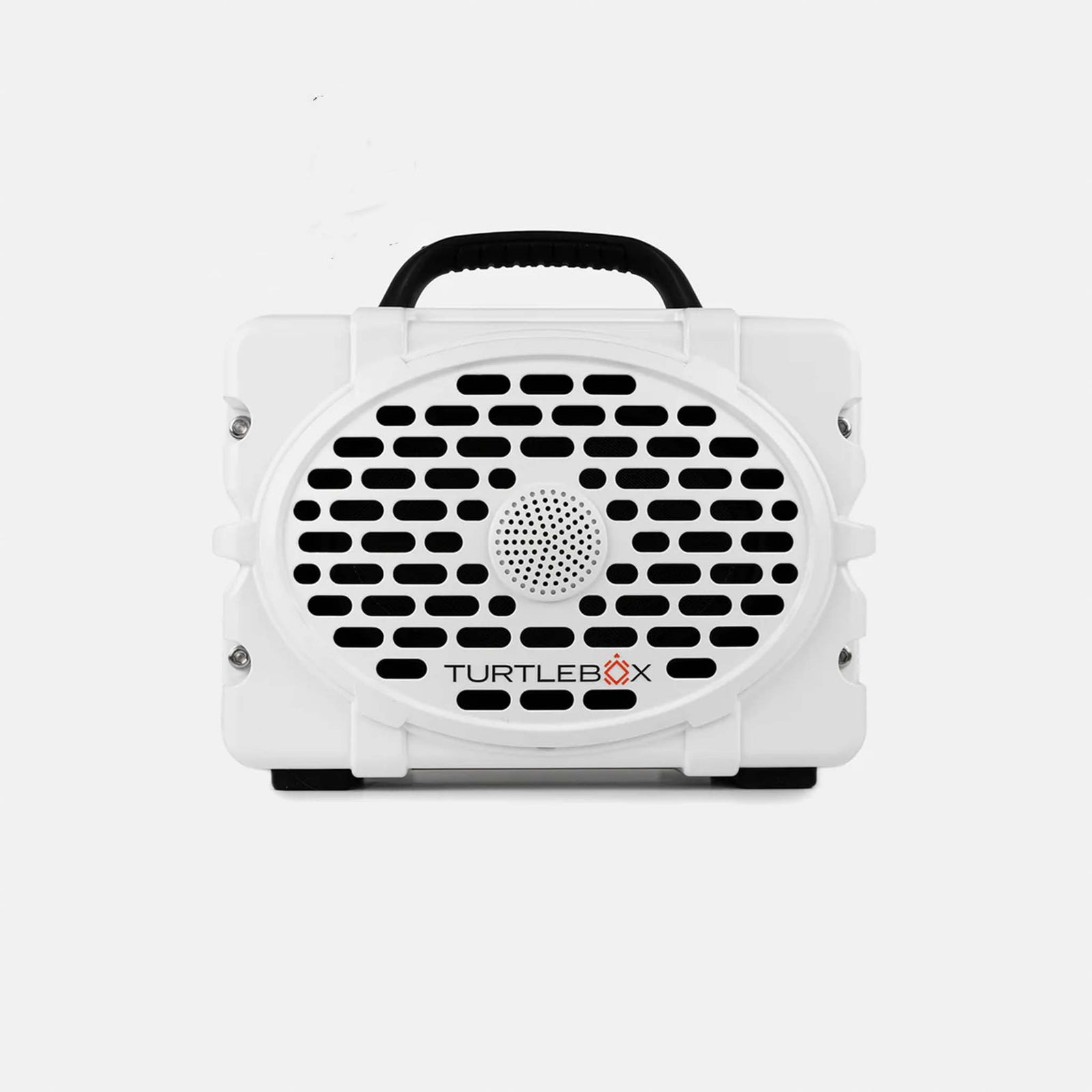 front view of TurtleBox Gen 3 White Portable Speaker