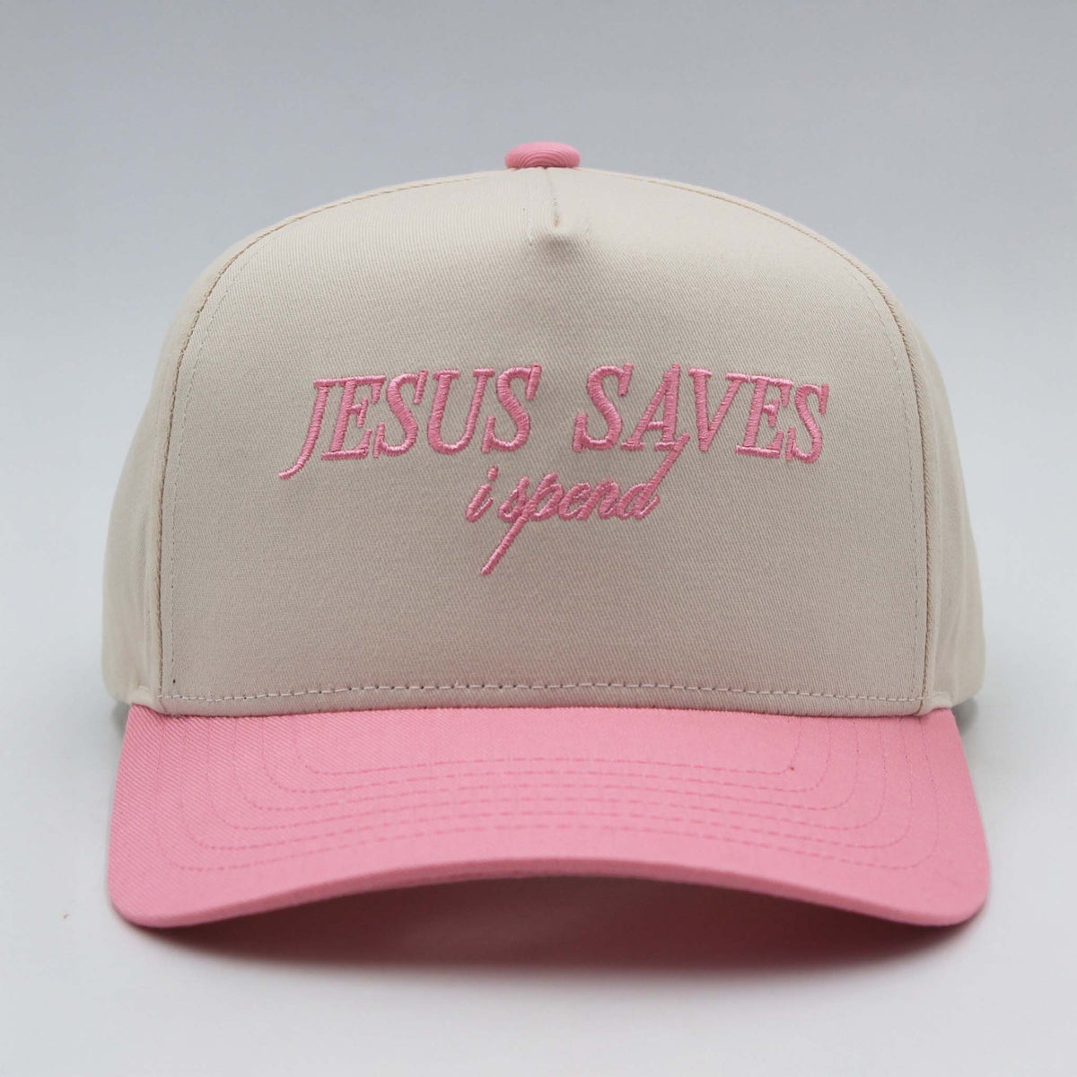 The Happiest Jesus Saves Hat in Pink