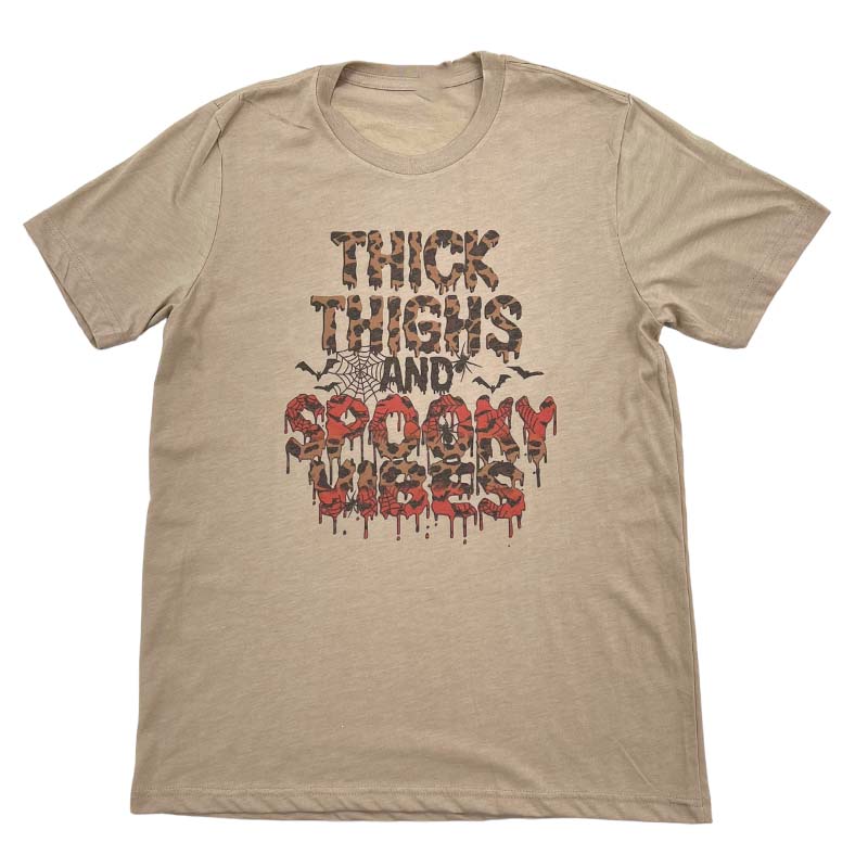 Thick Thighs Spooky Vibes Short Sleeve T-Shirt