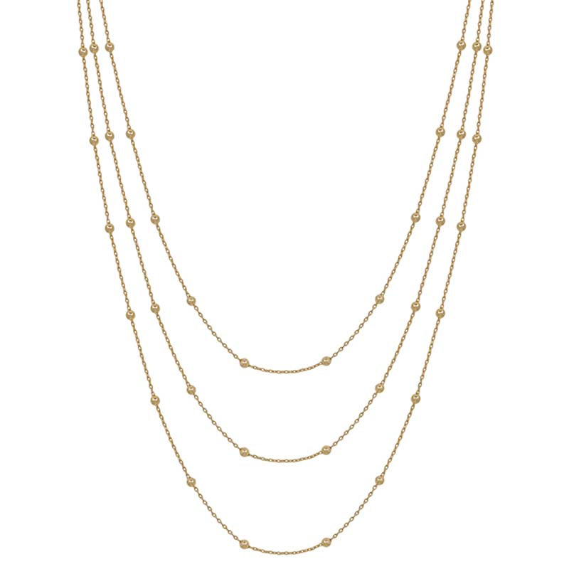 Gold Simple Layered Necklace