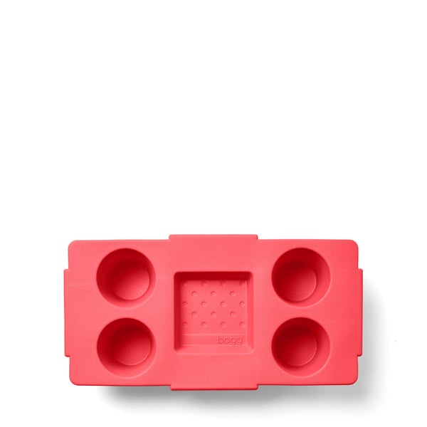 Top view of the Top O' The Bogg To Ya Bogg Bag Tray Insert in Capri Coral shown on a white background.