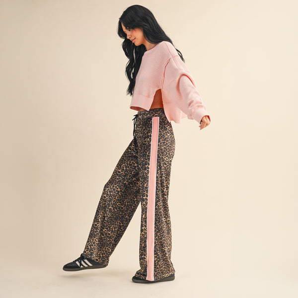 Waffle Knit Long Sleeve Top in Pink