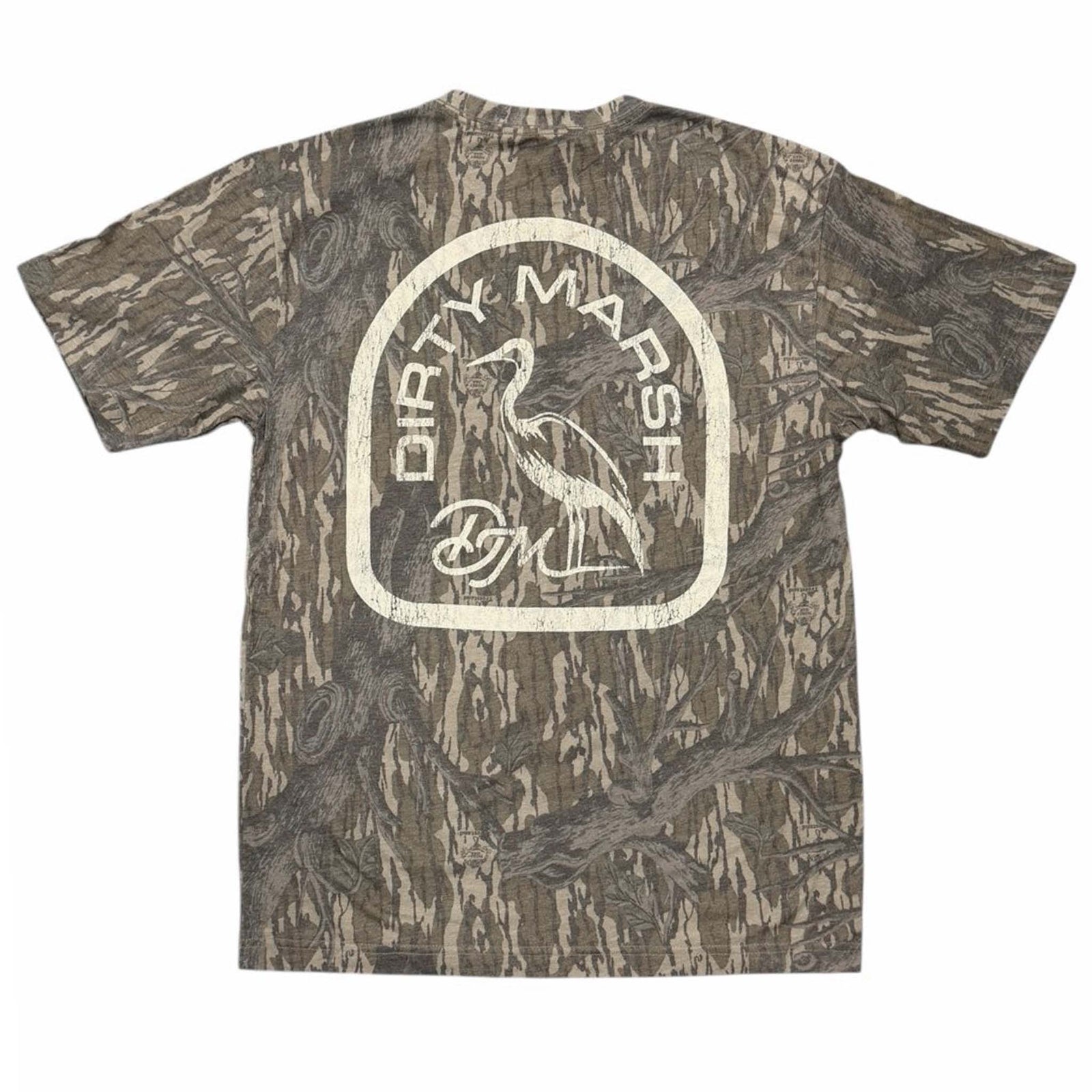 dirty marsh Ivory Logo Short Sleeve T-Shirt in Mossy Oak treestand camo