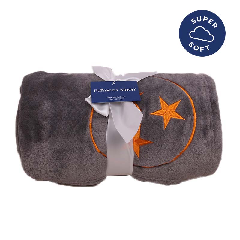 Anthracite/Orange Tri Star Blanket
