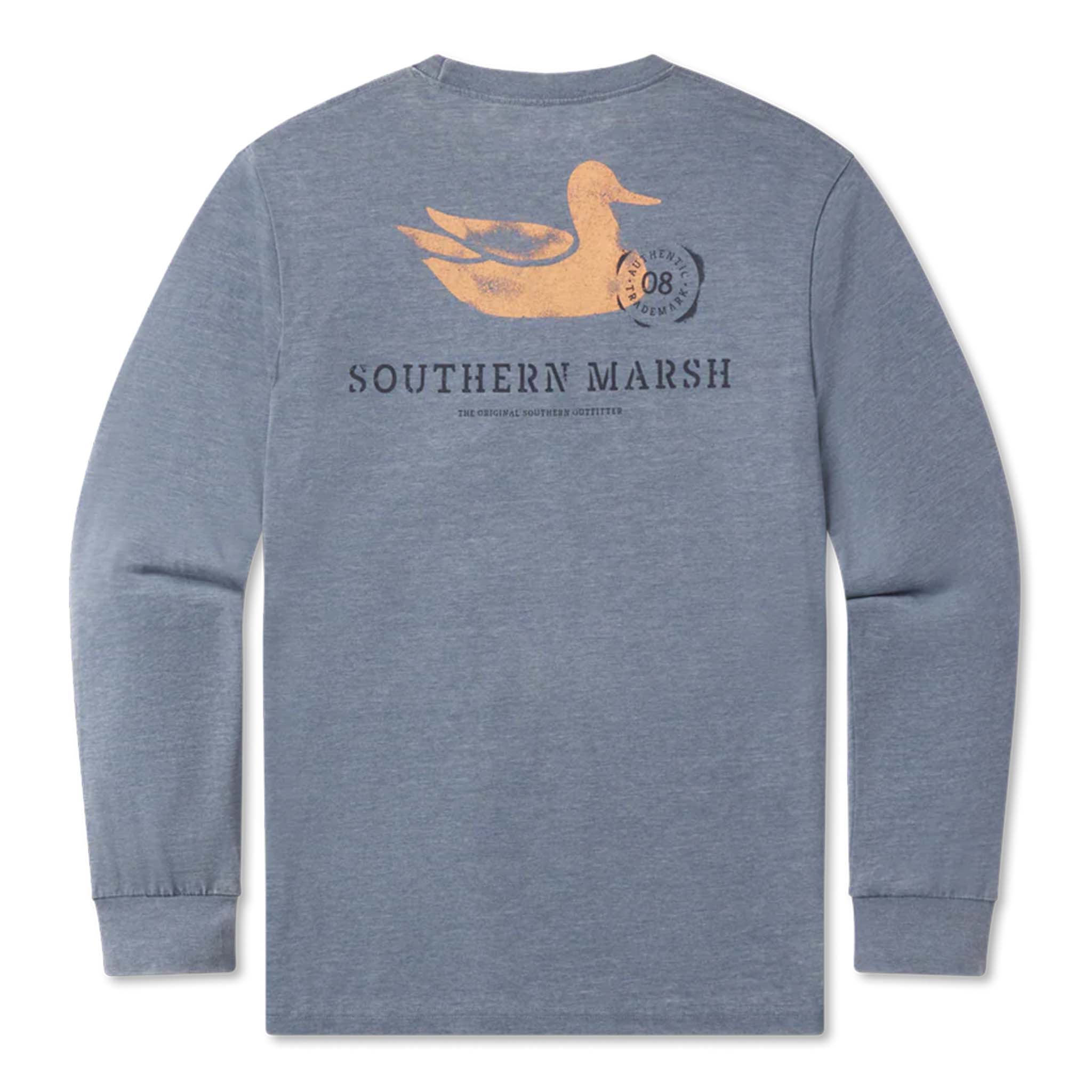 SEAWASH™ Stamped Duck Long Sleeve T-Shirt Slate