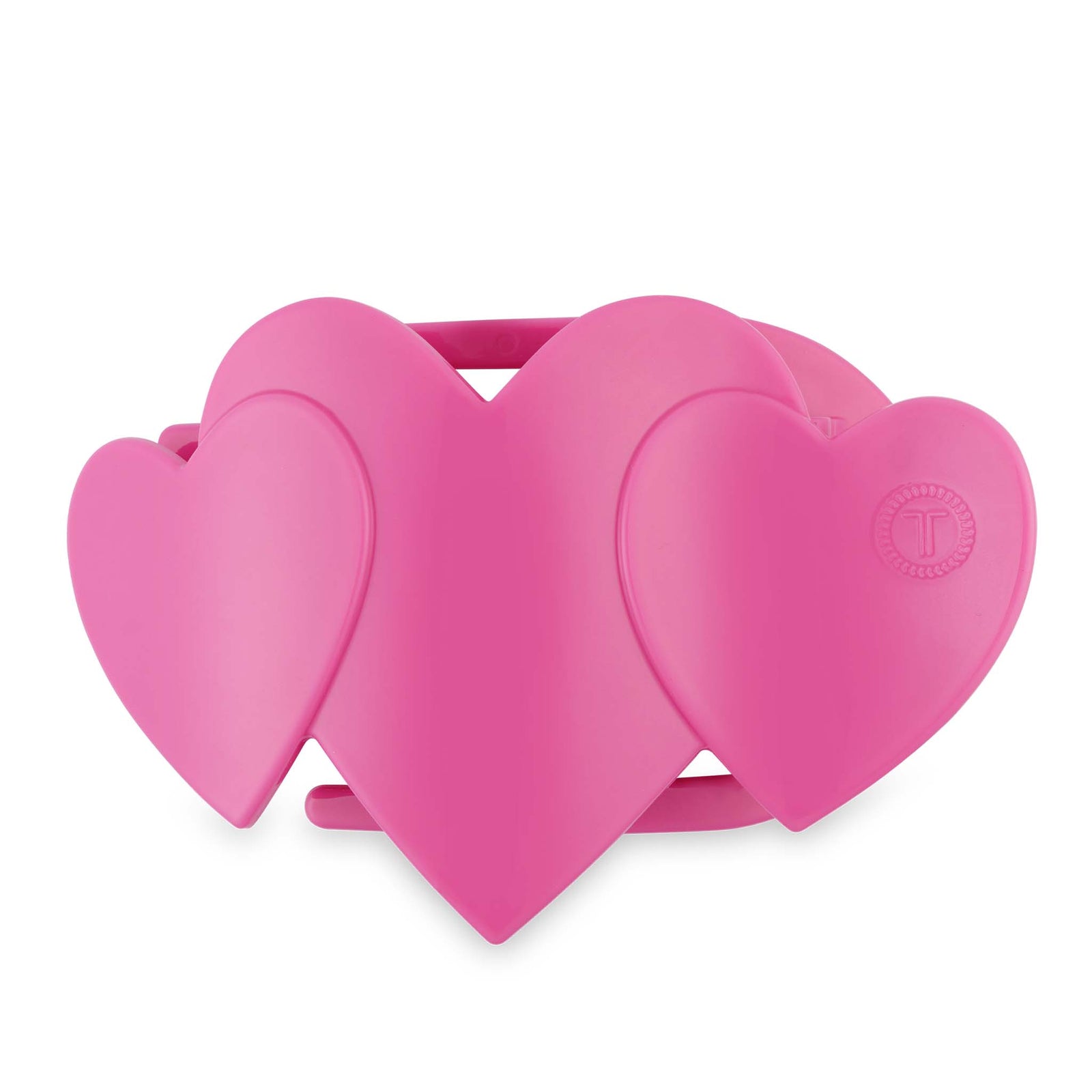 Heart to Heart Large Hair Clip in Pink