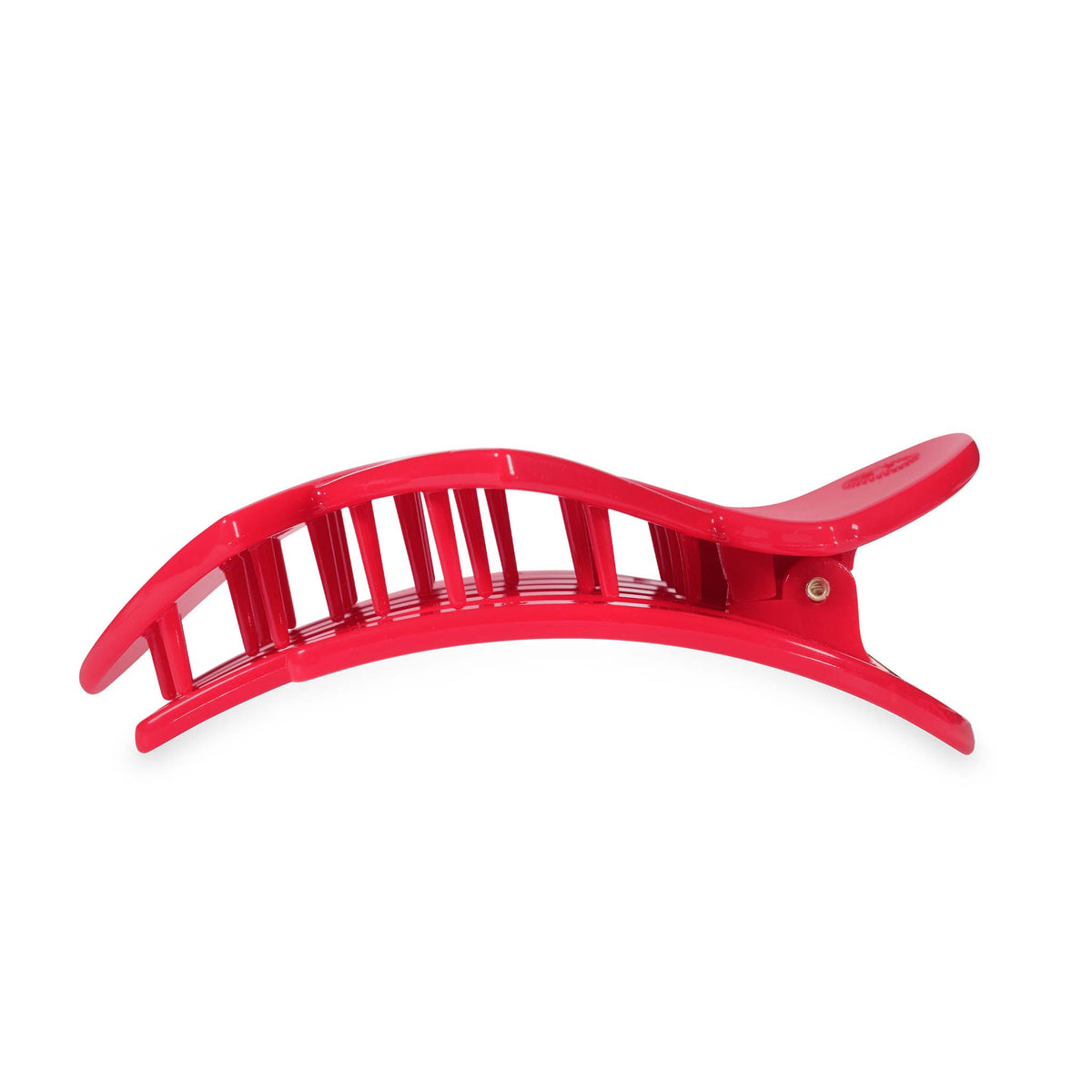 Teleties Heart to Heart Large Hair Clip in Red measuring 4.50 inches in width.
